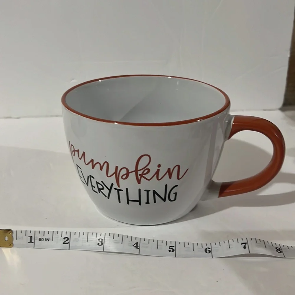 NEW Large Coffee/Soup Mug Pumpkin Everything Coffee Cup Big Coffee Mugs 26oz